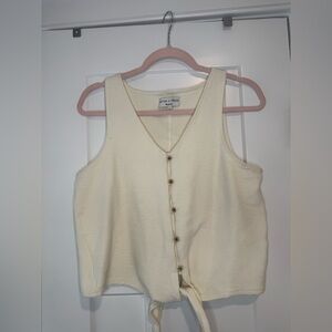 Madewell Cream Button-Up Tank Top